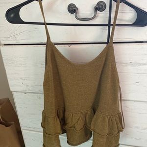 Olive green baby doll top